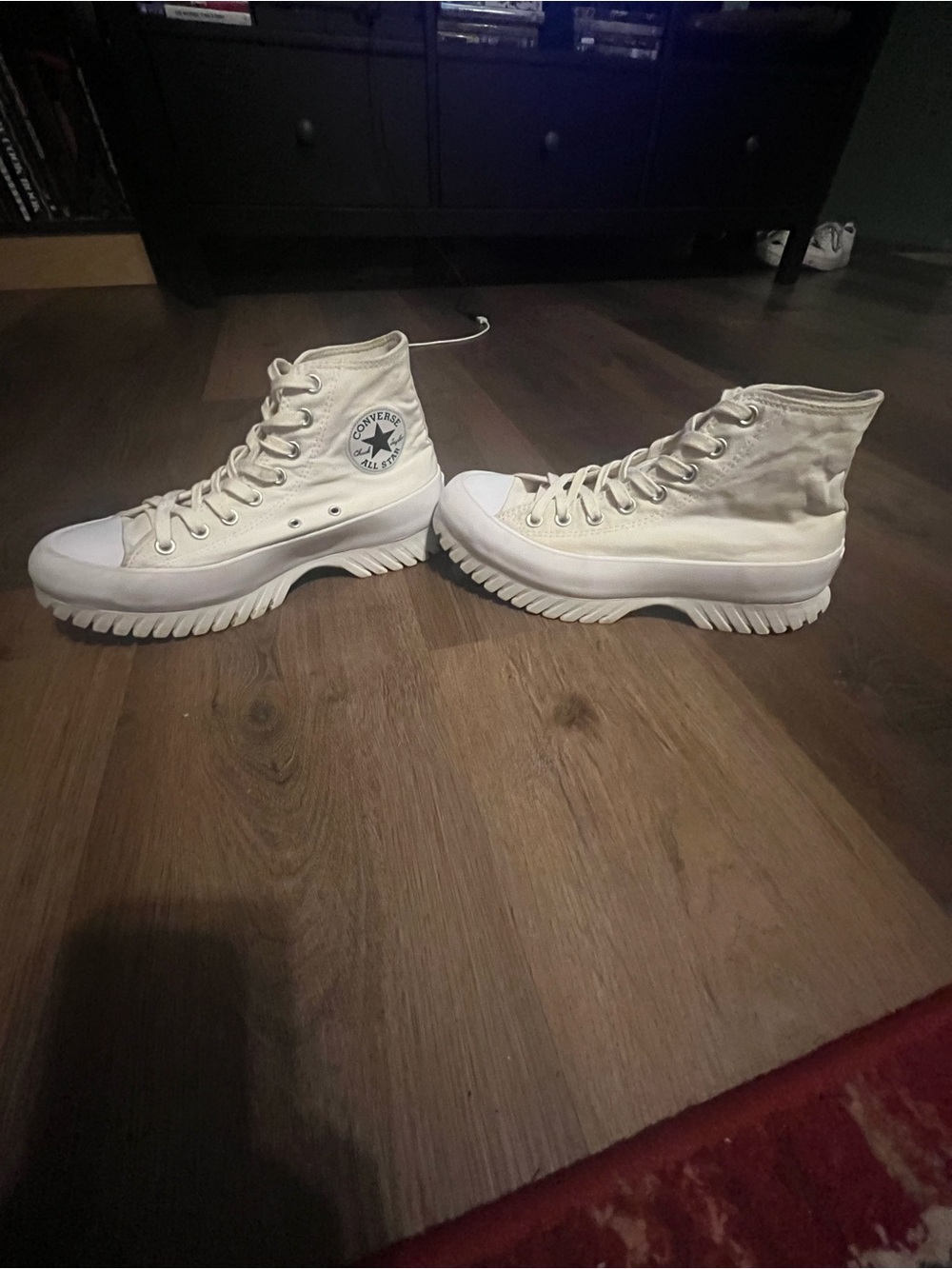 Monochrome White Lugged Sole Converse